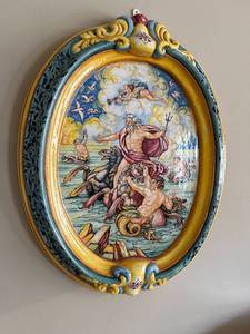 lot 5 image: Ceramic Mythology Wall Plaque