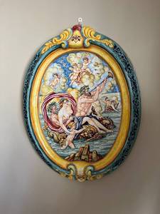 lot 69 image: Mythological Ceramic Wall Plaque