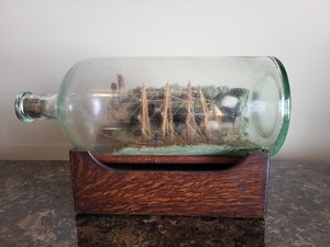 lot 68 image: Ship in a Bottle with Stand