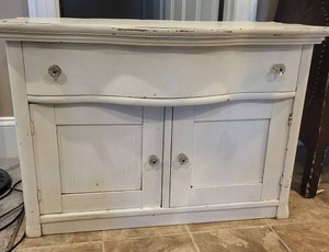 Vintage White Wooden Cabinet