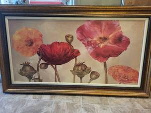 lot 17 image: Poppy Floral Wall Art