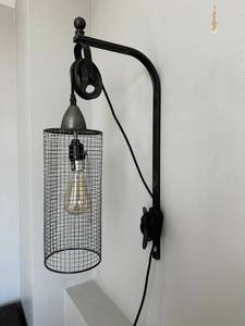 lot 36 image: Industrial Wall Lamp Cage Light
