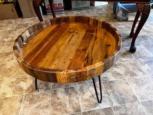lot 128 image: Reclaimed Wood Accent Table