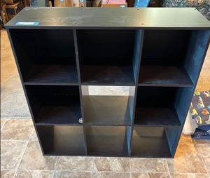 lot 170 image: Black 9-Cube Storage Organizer Shelf