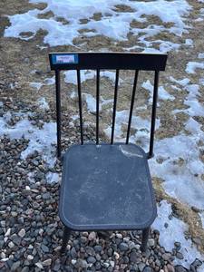lot 183 image: Black Metal Chair
