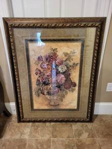 lot 211 image: Ornate Framed Floral Painting 36.5x46.5