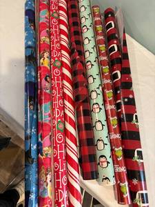lot 253 image: Assorted Holiday Gift Wrap Rolls