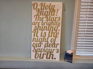 lot 134 image: O Holy Night Glitter Wall Art