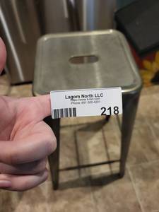 lot 218 image: Industrial Metal Stool