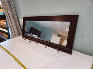 lot 146 image: Wall Mirror with Hooks