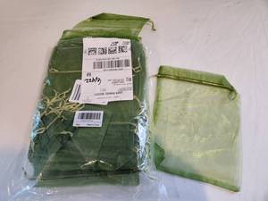lot 166 image: Green Organza Gift Bags Bulk Pack