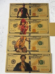 24k .999 Gold Foil $100 Dollar Banknotes