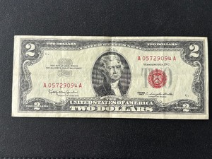 1963 Red Seal $2 Dollar Note