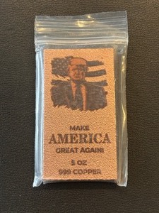 5 Ounce .999 Fine Copper Bar Make America Great Again