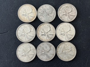 Silver Canadian Quarters