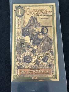 Wyoming Goldback 24k Gold Foil Dollar