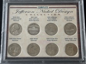 Complete Jefferson Nickel Design Collection