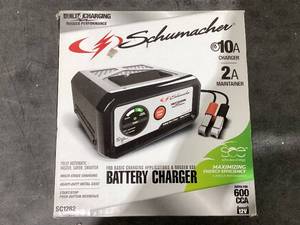 lot 621 image: Schumacher SC1282 10-Amp 12V Fully Automatic Battery Charger and Maintainer