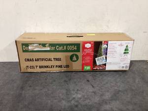 lot 627 image: 7 Pre-Lit Brinkley Pine Artificial Christmas Tree, Clear LED Lights, by Holiday Time