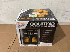 lot 237 image: Gourmia 8-Quart Digital Window Air Fryer, with 8 One-Touch Functions, Black