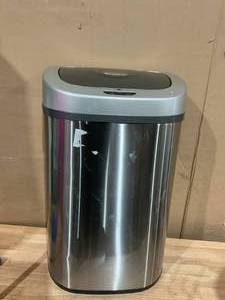 lot 371 image: Nine Stars 21.1 Gallon Trash Can, Motion Sensor Touchless Kitchen Trash Can, Stainless Steel