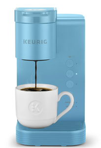 lot 122 image: Keurig K-Express Essentials Sky Blue Single-Serve K-Cup Pod Coffee Maker