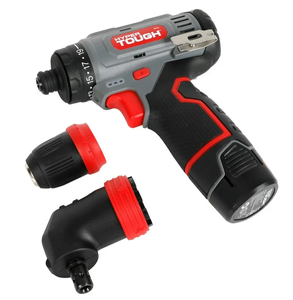lot 249 image: Hyper Tough 12V Max Lithium-Ion 3-in-1 Multi-Head Power Drill Set with 1.5Ah Battery and Charger, 80003