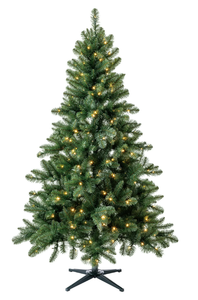 lot 626 image: 6.5 Pre-Lit Windham Spruce Artificial Christmas Tree, Clear LED Lights, by Holiday Time