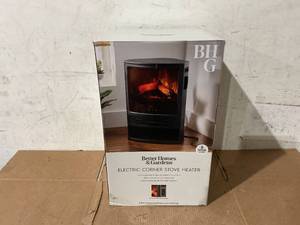 lot 253 image: Better Homes & Gardens Electric Corner Stove Heater with Remote