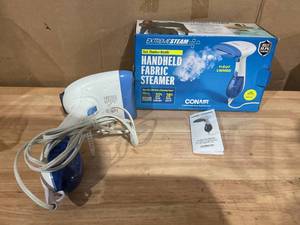lot 383 image: Conair Handheld Garment Steamer for Clothes, ExtremeSteam 1200W, Portable Handheld Design