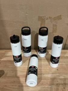 lot 391 image: LOT OF 4 OXO Strive Insulated Wide Mouth Water Bottle 24oz & 40oz
