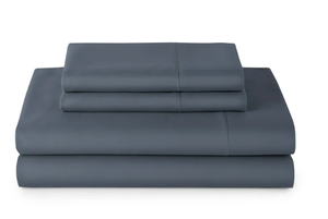 lot 236 image: 4PCS Better Homes & Gardens 400 Thread Count Blue Moonlight Performance HygroCotton Sheet Set, Queen