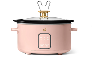 lot 242 image: Beautiful 4Qt Slow Cooker with Touch-Activated Display, Rose by Drew Barrymore