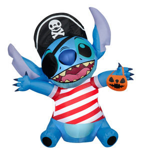 lot 402 image: Disney Halloween Stitch Airblown Yard Inflatable by Disney, 4.5FT