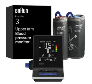 lot 413 image: Braun ExactFit 3 Upper Arm Blood Pressure Monitor with 2 Cuff Sizes, FSA & HSA Eligible