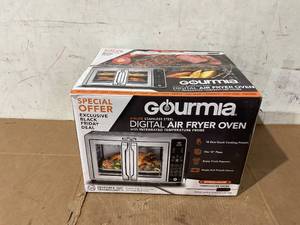 lot 264 image: Gourmia 6-Slice Digital Toaster Oven Air Fryer, with 18 One-Touch Presets & Temp Probe, Stainless Steel