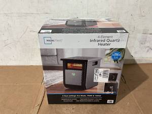 lot 268 image: Mainstays 1500W Electric 4-Element Infrared Cabinet Space Heater for Indoor