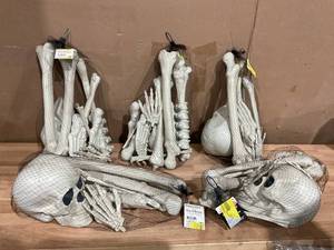 lot 405 image: LOT OF 5 12PCS Halloween Bag of Faux Skeleton Bones