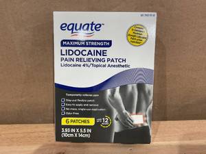 lot 414 image: LOT OF 13 6PCS Equate Maximum Strength Lidocaine Pain Relieving Patches for Body, Muscle Aches & Pains