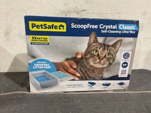 lot 171 image: PetSafe ScoopFree Crystal Classic Self-Cleaning Cat Litter Box, Unbeatable Odor Control