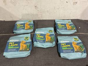 lot 175 image: LOT OF 5 Sunday Pet Lawn Seed 5lbs