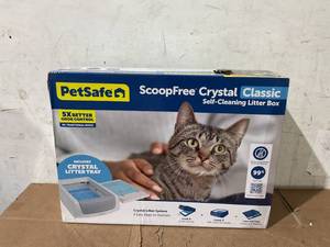 lot 299 image: PetSafe ScoopFree Crystal Classic Self-Cleaning Cat Litter Box, Unbeatable Odor Control