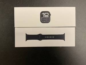 lot 25 image: Apple Watch Series 10 GPS 42mm Jet Black Aluminum Case MWWE3LWA