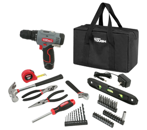 lot 281 image: 50PCS Hyper Tough 12V Max Cordless 38-inch Drill Driver Project Kit