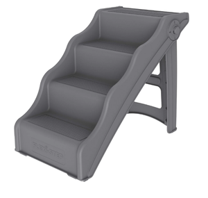 lot 285 image: Tail Waggers Dog Stairs Flexi-Step, Foldable Dog Steps with 4-Step Design and Non-Slip Treads