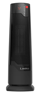 lot 291 image: Lasko 22 1500W Oscillating Ceramic Tower Space Heater with Remote