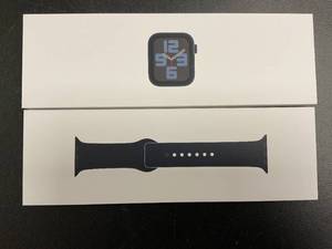 lot 34 image: Apple Watch SE (2nd Gen) GPS 44mm Smartwatch with Midnight Aluminum Case MXEK3LLA