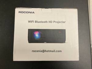 lot 60 image: ROCONIA 5G WiFi Bluetooth 4K Support Native 1080P, 15000LM Full HD Movie Projector