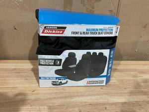 lot 449 image: Genuine Dickies 3 Piece Arlington Cloth Truck Seat Covers Black