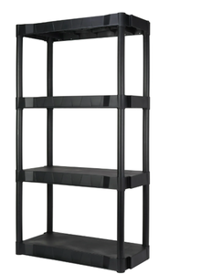 lot 444 image: Hyper Tough Black Plastic 4-Tier